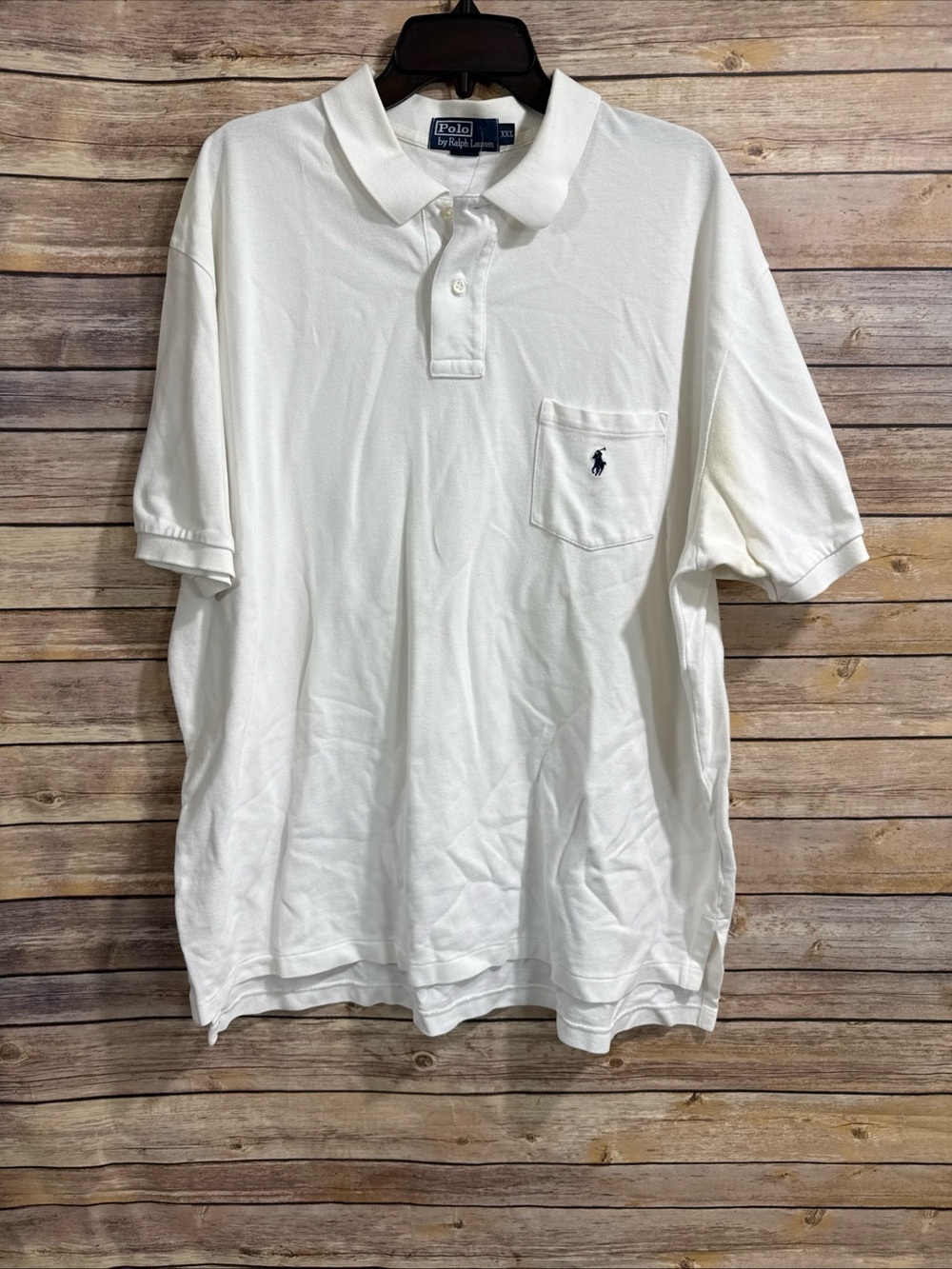 Ralph Lauren Lightweight Polo Men's White Knit One Pocket Embroidered Pony XXL
